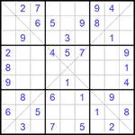 Судоку Х 9х9 #242 легкий