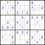 Судоку Х 9х9 #243 легкий