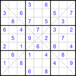 Судоку Х 9х9 #244 легкий