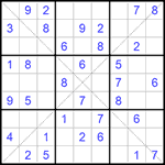 Судоку Х 9х9 #245 легкий