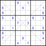 Судоку Х 9х9 #191 средний