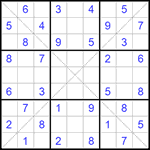 Судоку Х 9х9 #192 средний