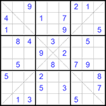 Судоку Х 9х9 #194 средний