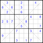 Судоку Х 9х9 #195 средний