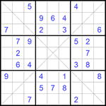 Судоку Х 9х9 #207 средний