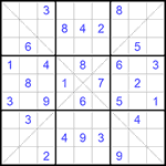 Судоку Х 9х9 #210 средний
