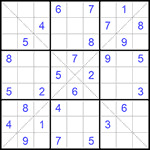 Судоку Х 9х9 #217 средний