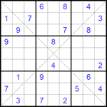 Судоку Х 9х9 #219 средний