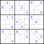 Судоку Х 9х9 #220 средний