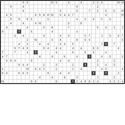 Филиппинский кроссворд #421 “Очки”