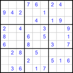 Судоку 9х9 #886 легкий