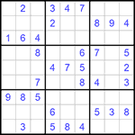 Судоку 9х9 #888 легкий