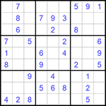 Судоку 9х9 #890 легкий