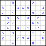 Судоку 9х9 #892 легкий