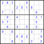 Судоку 9х9 #907 легкий