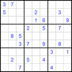 Судоку 9х9 #851 трудный