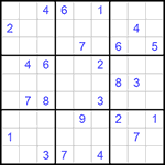 Судоку 9х9 #852 трудный