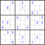 Судоку 9х9 #854 трудный