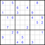 Судоку 9х9 #856 трудный