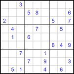 Судоку 9х9 #857 трудный