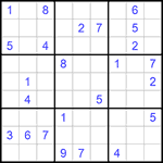 Судоку 9х9 #859 трудный