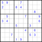 Судоку 9х9 #863 трудный