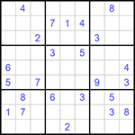 Судоку 9х9 #864 трудный