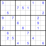 Судоку 9х9 #865 трудный