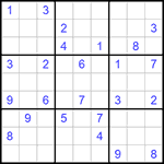 Судоку 9х9 #866 трудный