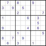 Судоку 9х9 #867 трудный