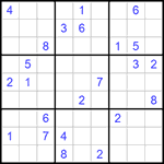 Судоку 9х9 #868 трудный