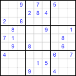 Судоку 9х9 #869 трудный