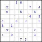 Судоку 9х9 #870 трудный