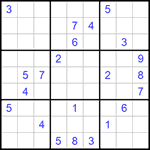 Судоку 9х9 #871 трудный