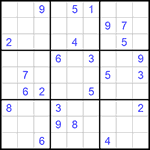 Судоку 9х9 #873 трудный