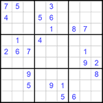 Судоку 9х9 #874 трудный