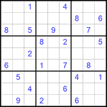 Судоку 9х9 #875 трудный