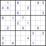 Судоку 9х9 #877 трудный