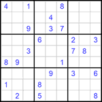 Судоку 9х9 #878 трудный