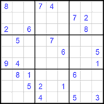 Судоку 9х9 #879 трудный