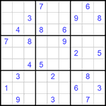 Судоку 9х9 #880 трудный