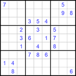 Судоку 9х9 #881 трудный