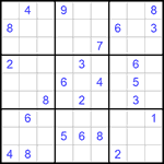 Судоку 9х9 #882 трудный