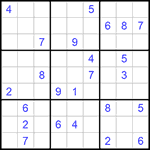 Судоку 9х9 #885 трудный