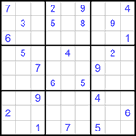 Судоку 9х9 #886 трудный