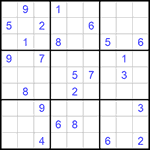 Судоку 9х9 #888 трудный
