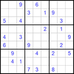 Судоку 9х9 #846 очень трудный