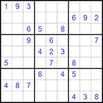 Судоку 9х9 #847 очень трудный