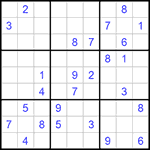 Судоку 9х9 #848 очень трудный