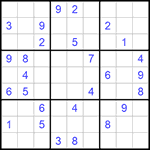 Судоку 9х9 #850 очень трудный